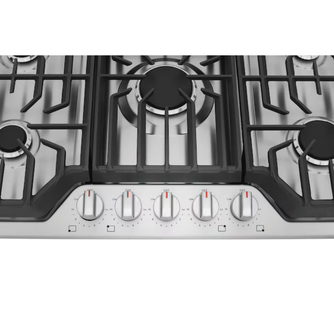 Applawn 36-in 5 Burners Stainless Steel Gas Cooktop