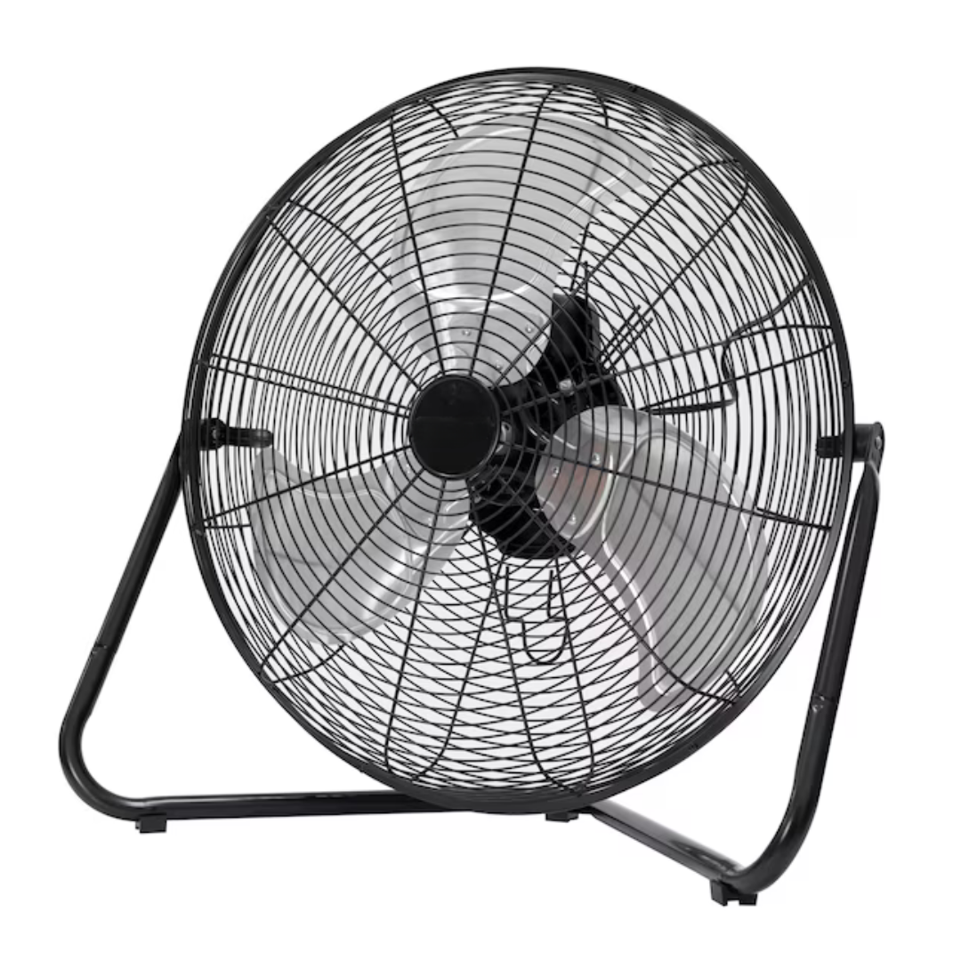 Applawn 20-in 120-Volt 3-Speed High Velocity Indoor Black Floor Fan
