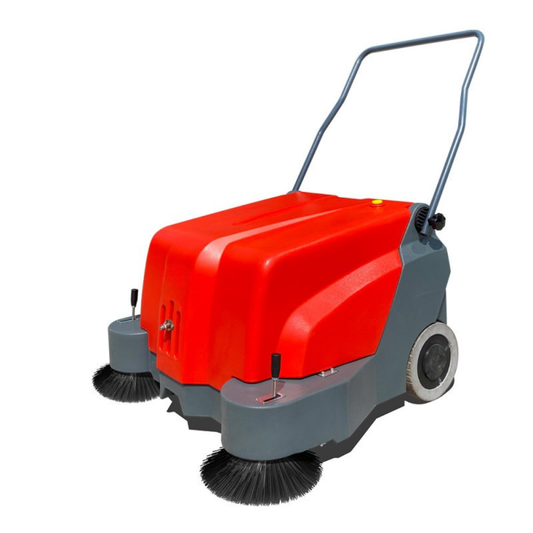 Applawn 39.4-in Cleaning Path Hand-Push Floor Sweeper 11.9-GAL Dustbin